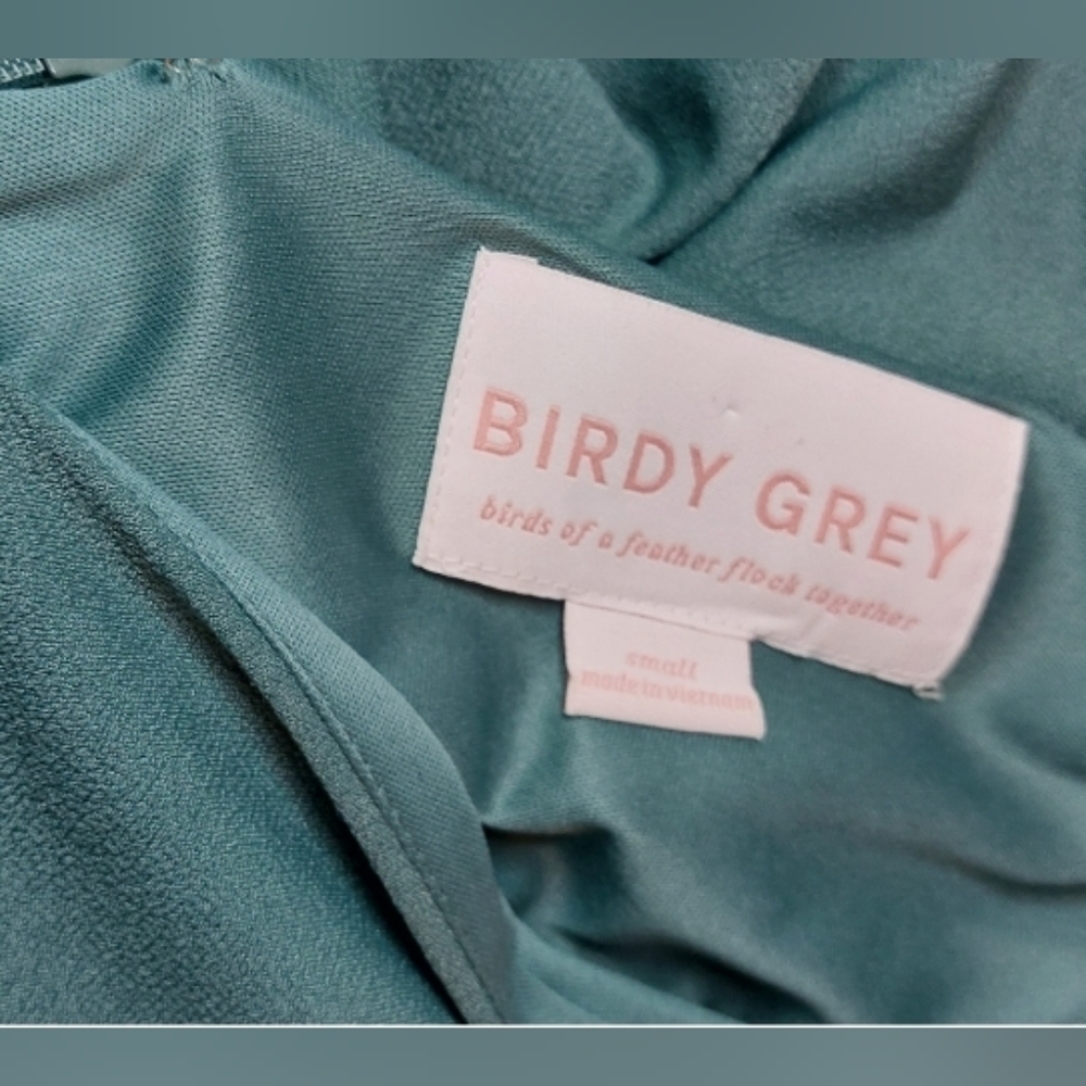 Birdy Grey Hannah Maxi Dress Size Small Flutter Sleeve Crepe Romantic Wedding - Picture 12 of 15